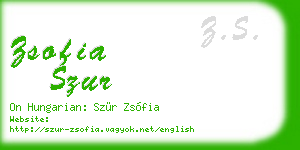 zsofia szur business card